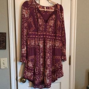 Free People Plum Floral Dress Size Small